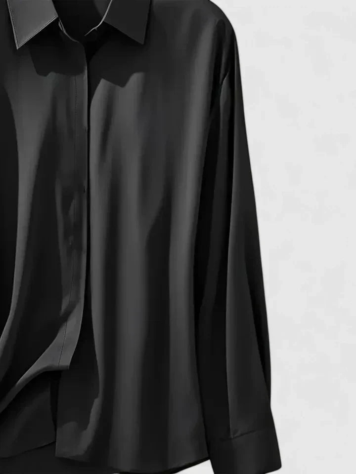 Women's Oversized Button-Down Shirt Relaxed Fit Long Sleeve Casual Everyday