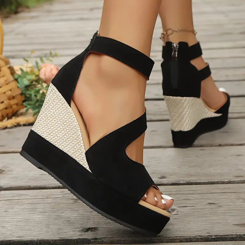 Women's Ankle Strap Wedge Sandals Footwear for Summer Holidays Weddings Parties and Everyday Wear