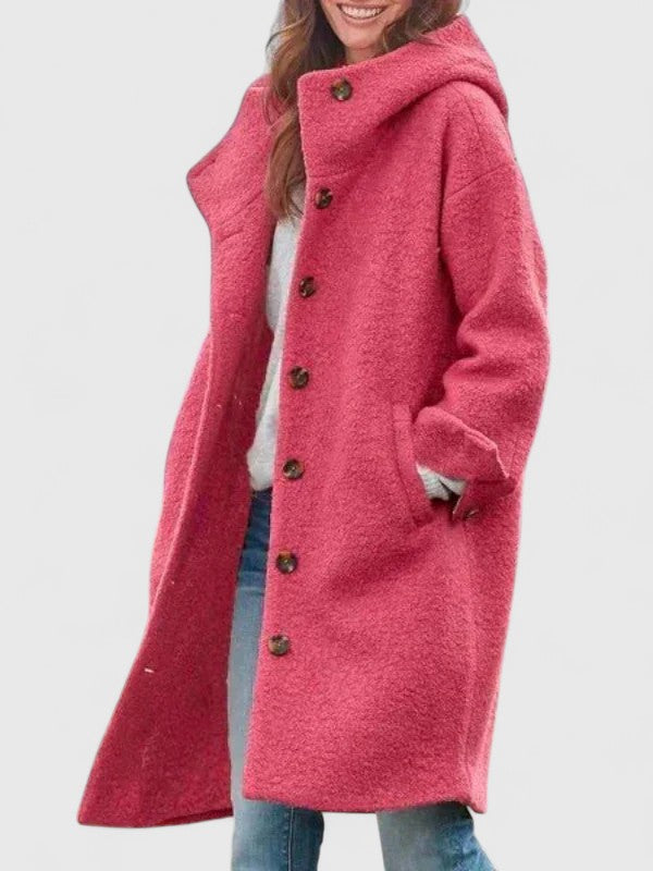 Women's Elegant Overcoat Long Sleeve Tailored Fit Classic Layering