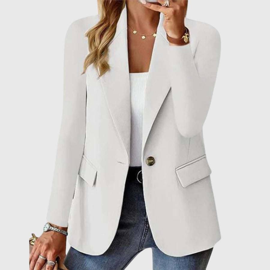 Women's Formal Tailored Blazer Layering Outerwear for Work Autumn Winter and Everyday Wear