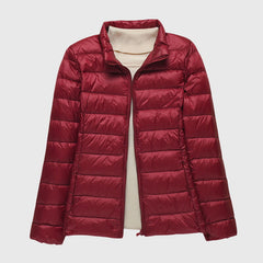 Women's Quilted Jacket Lightweight Zip Closure Casual Outdoor Stylish