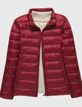 Women's Quilted Jacket Lightweight Zip Closure Casual Outdoor Stylish