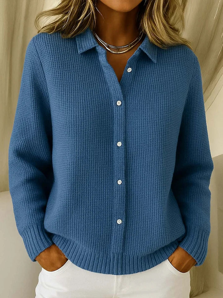 Women's Cozy Knit Cardigan Open Front Long Sleeve Casual Layering