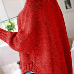 Women's Classic Cable Knit Mock Neck Sweater Cozy Fit Versatile Layering Casual Everyday