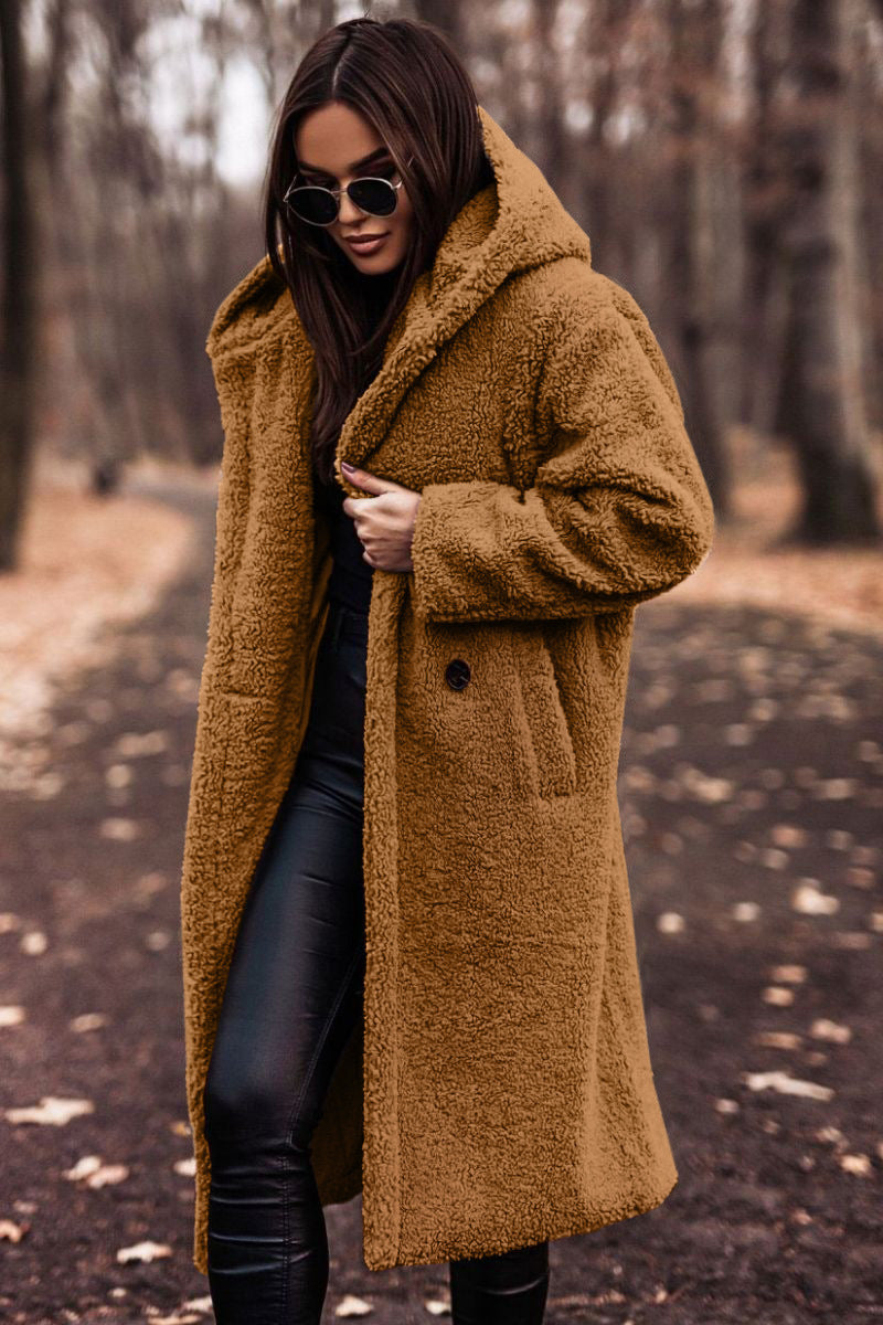 Women's Classic Winter Coat Tailored Fit Long Sleeve Button Closure Stylish Warmth