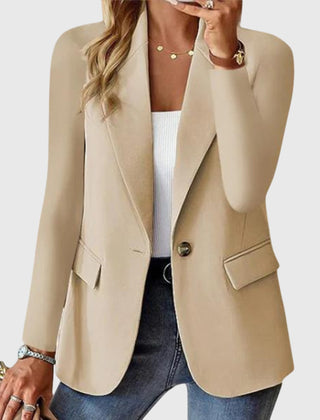 Women's Formal Blazer Tailored Fit Long Sleeve Notched Lapel Professional Office