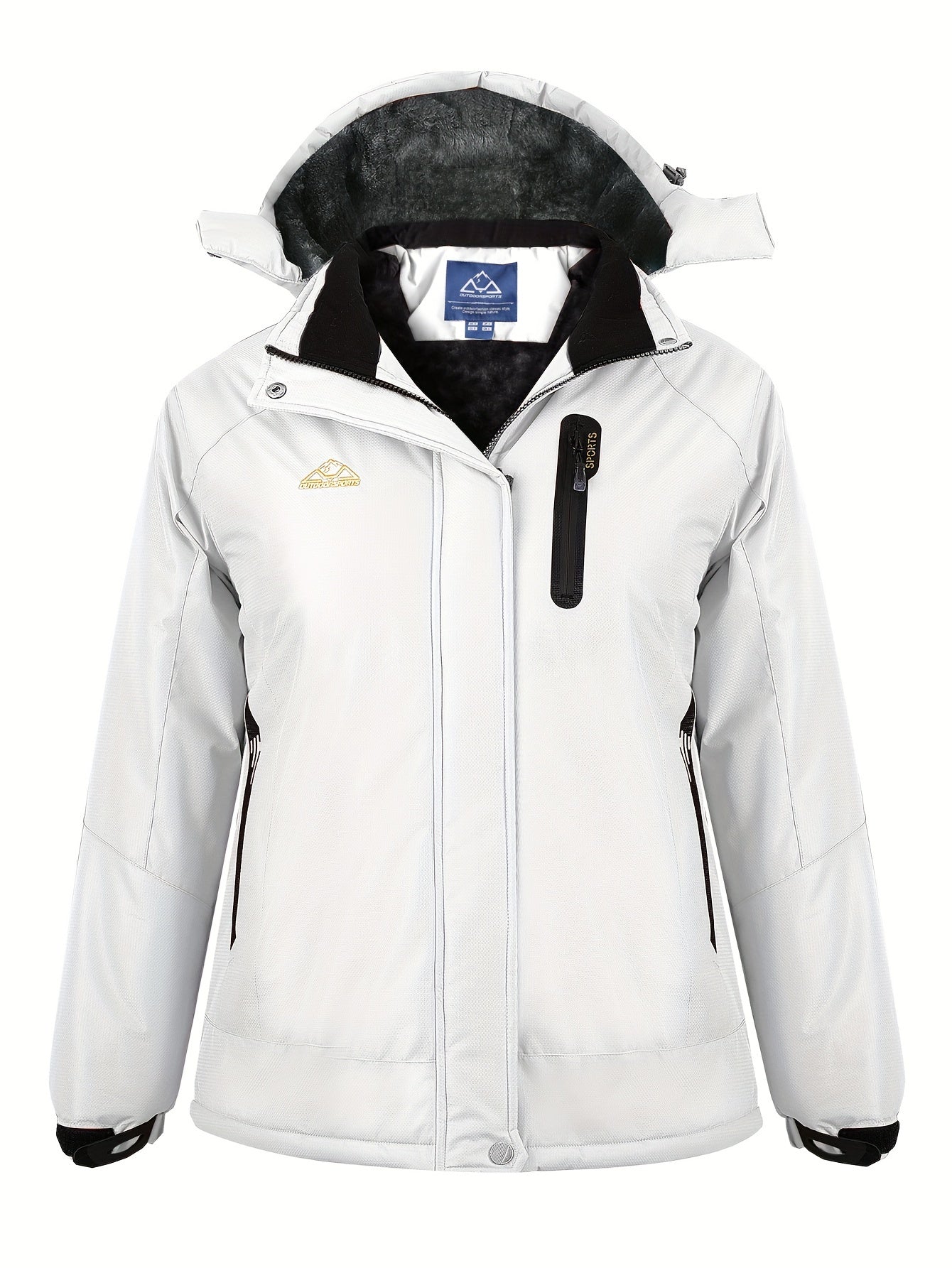 Women's Insulated Ski Jacket Fur-Lined Hood Waterproof Active Winter