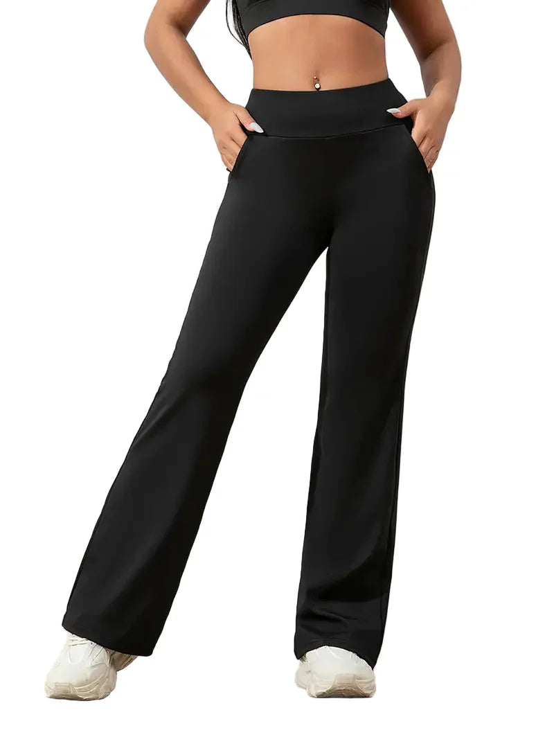Women's High Waist Wide Leg Lounge Active Pants Outfit for Work Casual Days Holidays and Everyday Wear