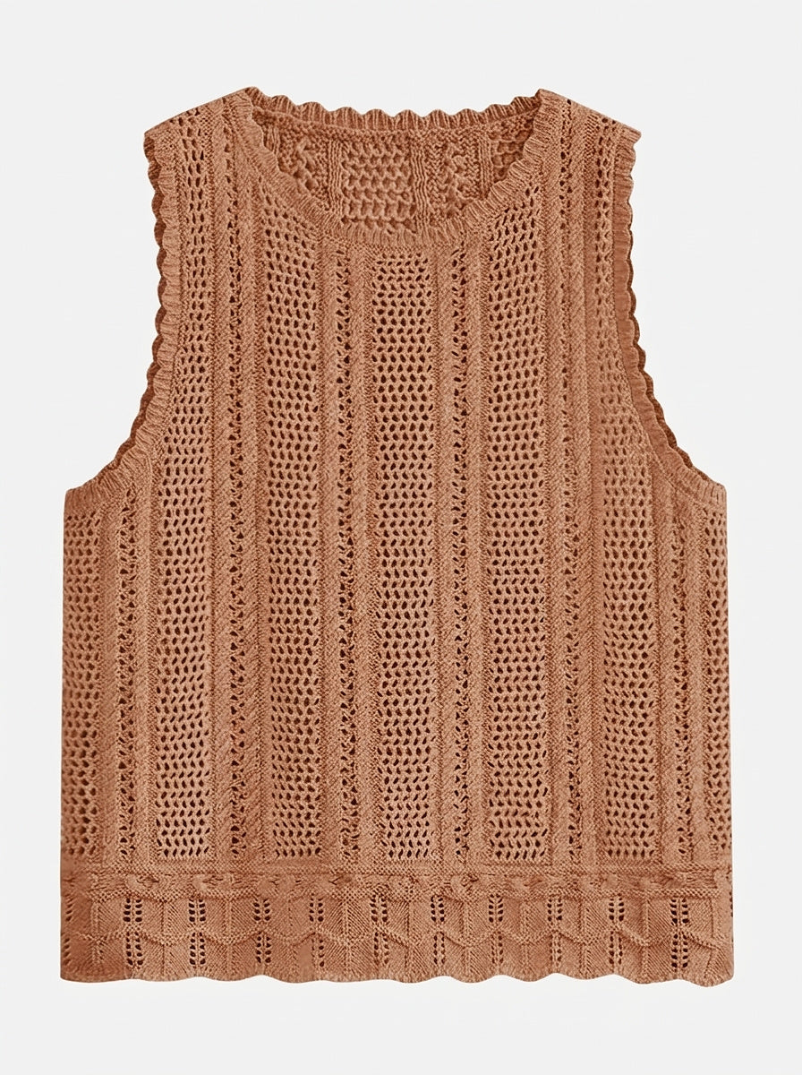 Women’s Sleeveless Crochet Tank Top