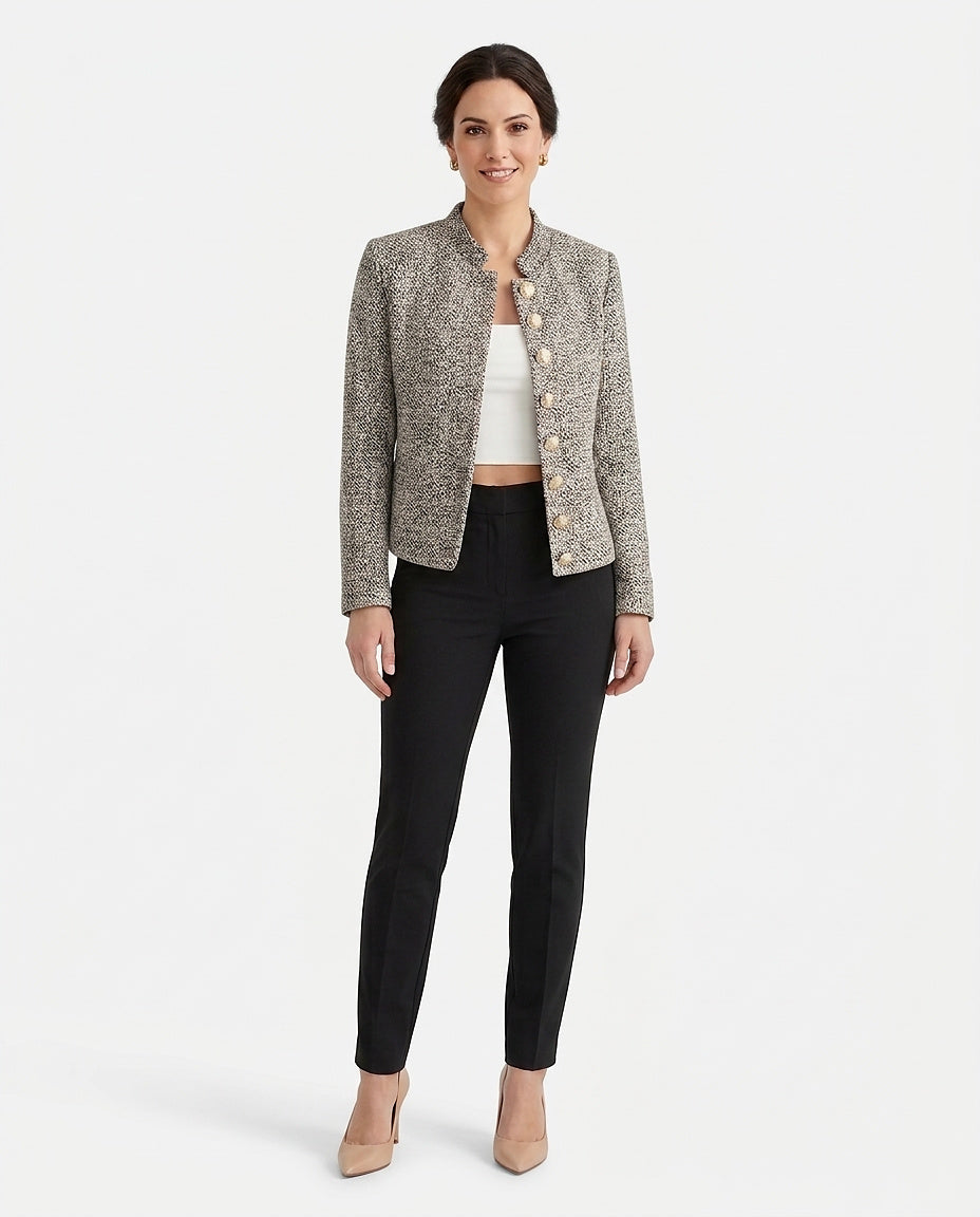 Women’s Textured Jacket with Button Front