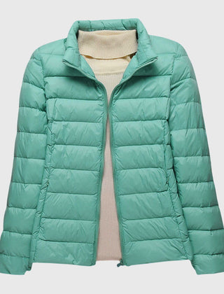 Women's Quilted Jacket Lightweight Zip Closure Casual Outdoor Stylish