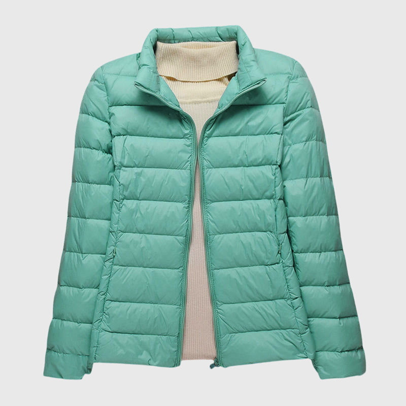 Women's Quilted Jacket Lightweight Zip Closure Casual Outdoor Stylish