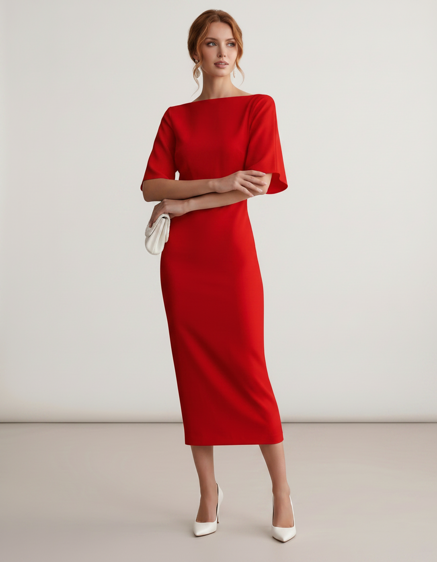Women’s Elegant Floral Dress | Midi