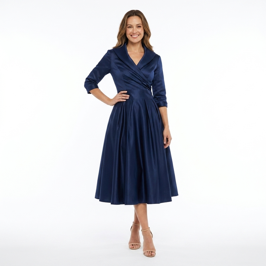 Women's Flattering Midi Dress Outfit for Summer Holidays Weddings Parties and Everyday Wear