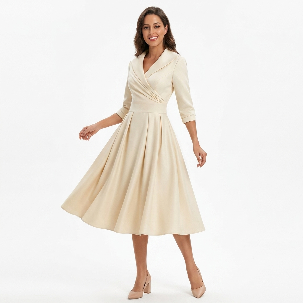 Women's Flattering Midi Dress Outfit for Summer Holidays Weddings Parties and Everyday Wear