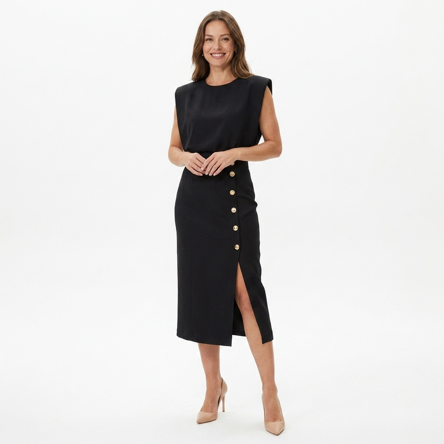 Women's Flattering Midi Dress Outfit for Summer Holidays Weddings Parties and Everyday Wear