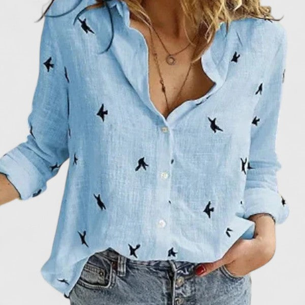Women's Look Notched Collar Shirt Outfit for Work Brunch Casual Days and Everyday Wear
