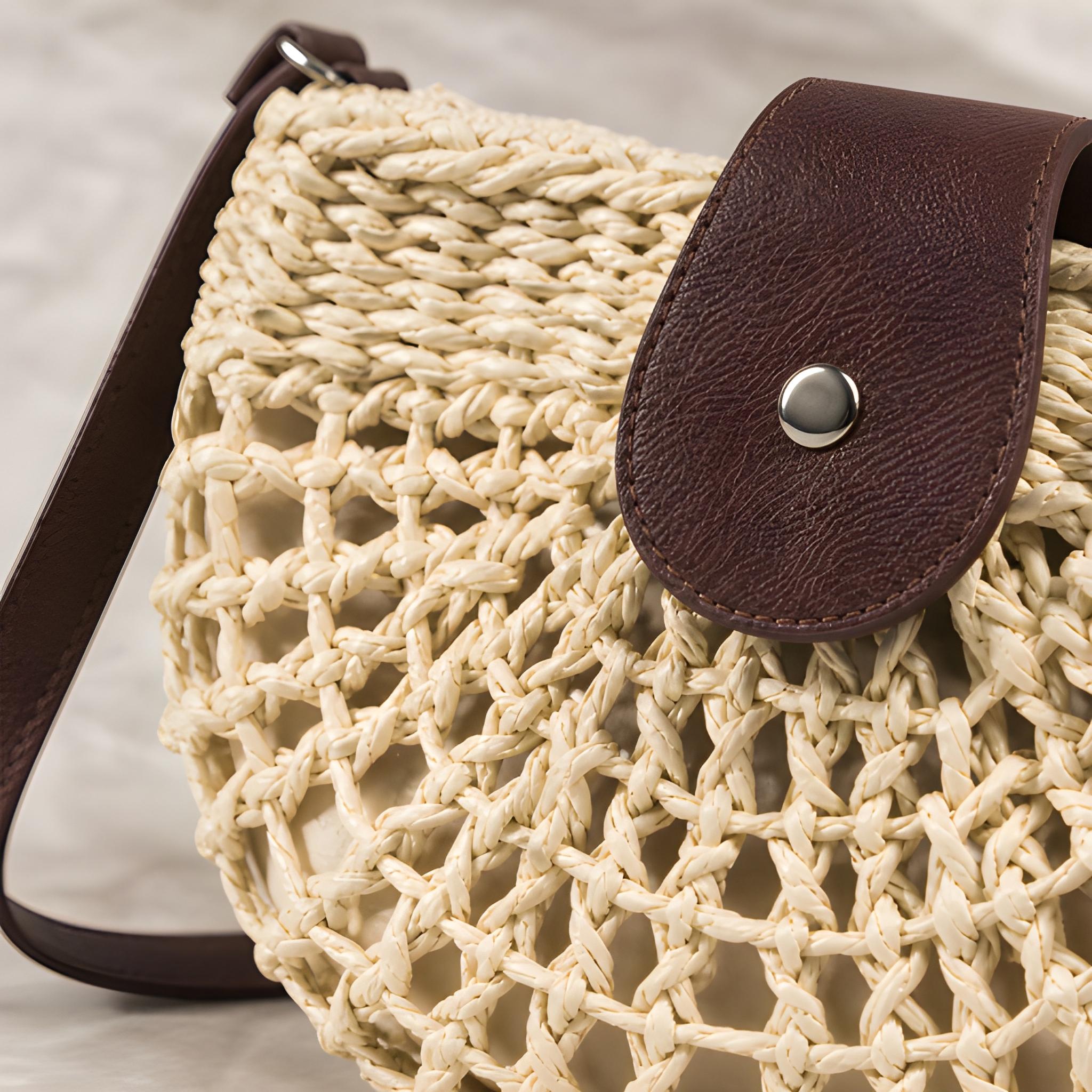 Women's Casual Woven Shoulder Bag Purse Summer Crossbody for Work Travel Holidays Shopping Commutes and Everyday Use