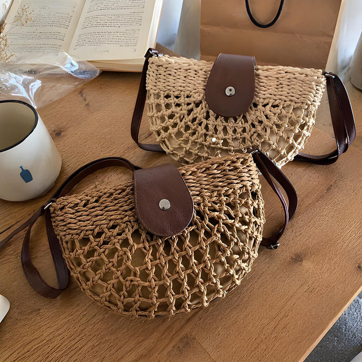Women’s Casual Woven Shoulder Bag | Summer Crossbody Purse