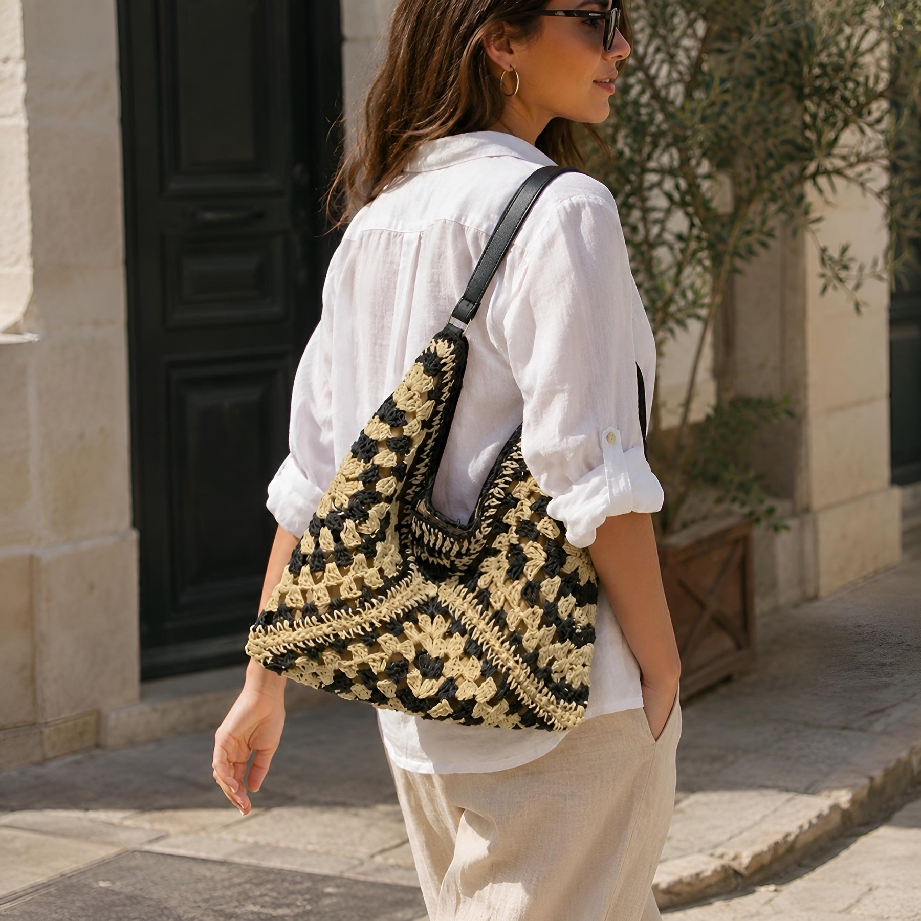 Women's Woven Straw Shoulder Summer Hobo Bag Purse for Work Travel Holidays Shopping Commutes and Everyday Use