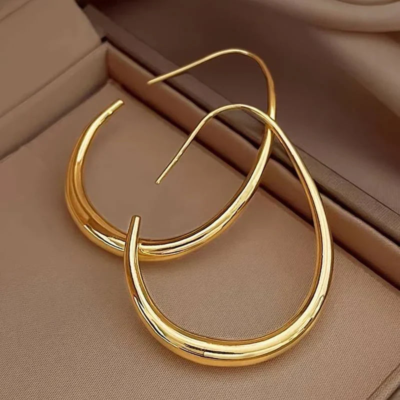 Women's Gold Antique Hoop Earrings Statement Jewellery Jewelry Gift for Women Weddings Parties Prom and Everyday Wear