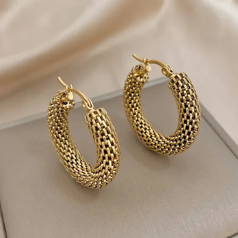 Women's Gold Hoop Earrings Statement Jewellery Jewelry Gift for Women Weddings Parties Prom and Everyday Wear