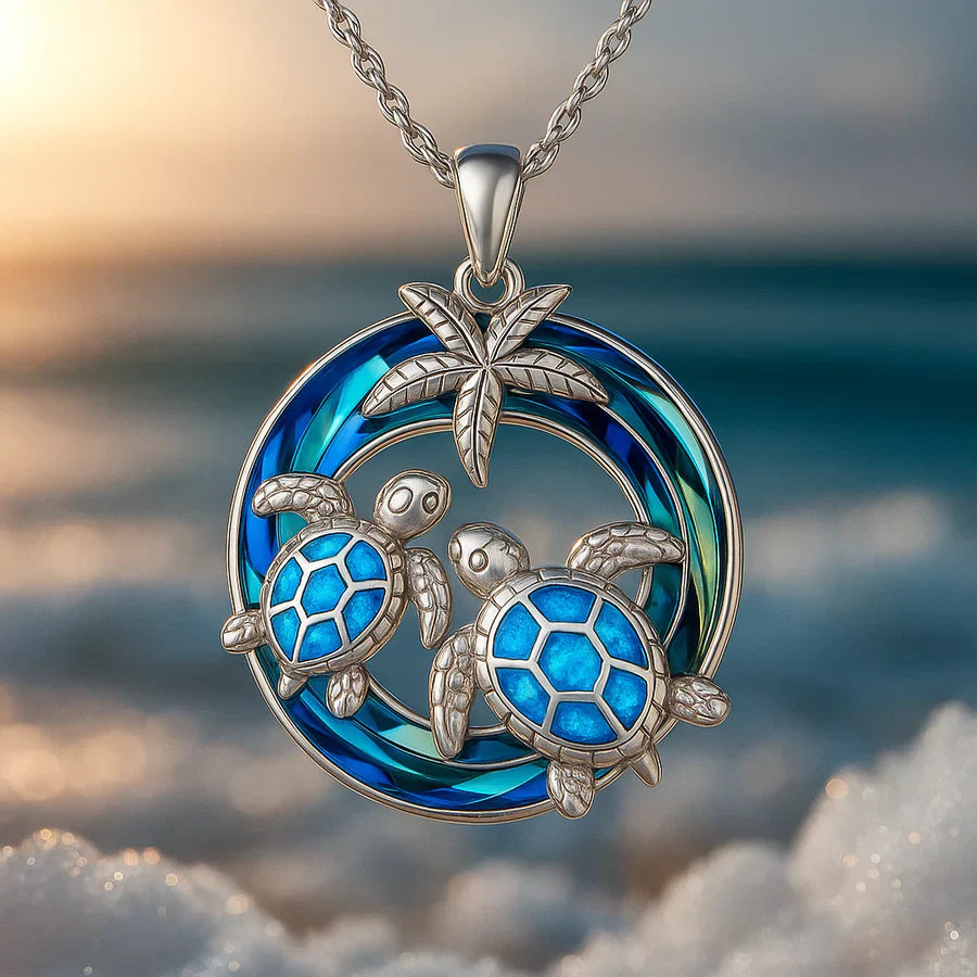 Women's White Gold Turtle Necklace Statement Jewellery Jewelry Gift for Women Weddings Parties Prom and Everyday Wear