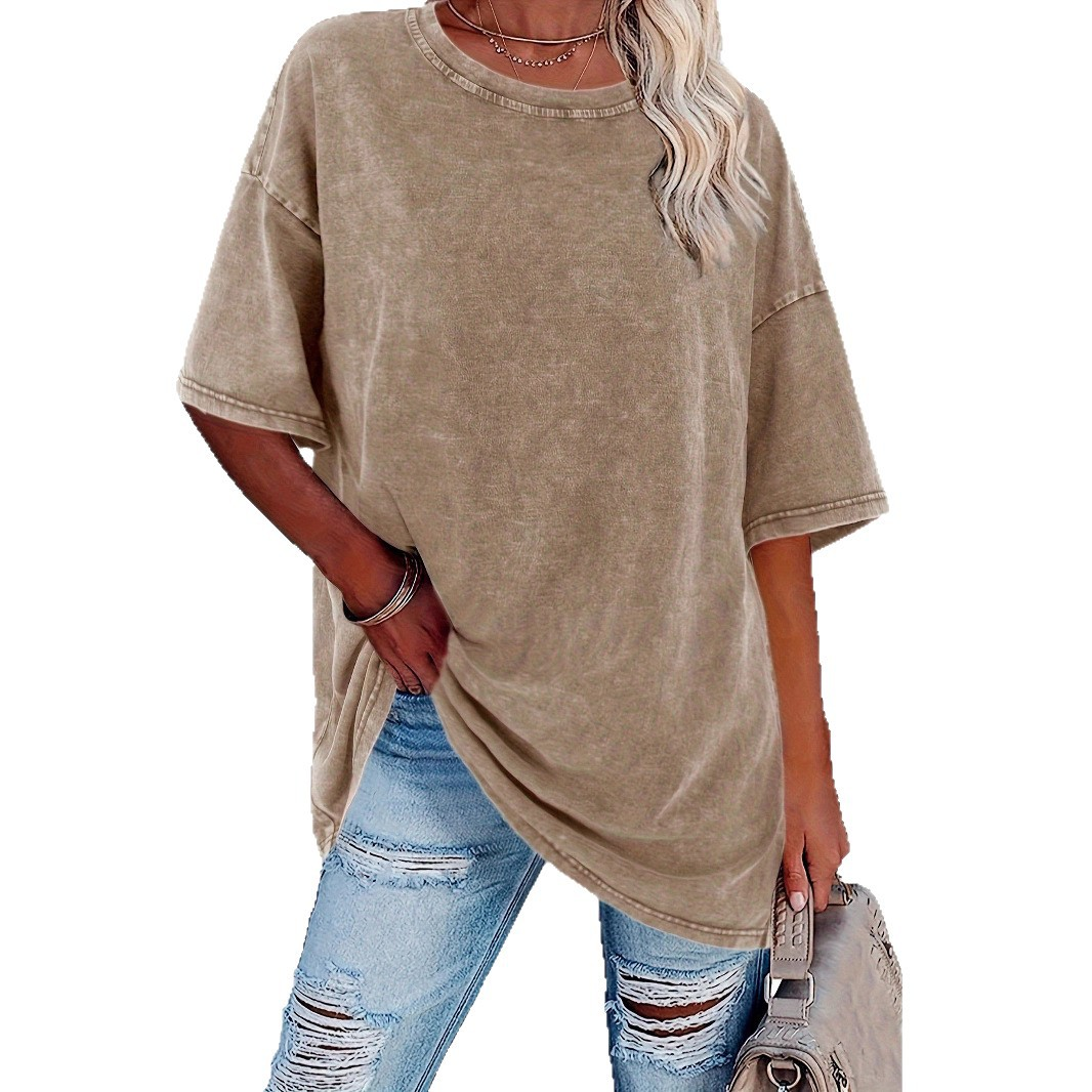 Women's Oversized Vintage T-Shirt Casual Relaxed Outfit for Work Brunch Casual Days and Everyday Wear