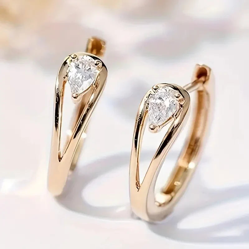 Women's Golden Drop Earrings Statement Jewellery Jewelry Gift for Women Weddings Parties Prom and Everyday Wear