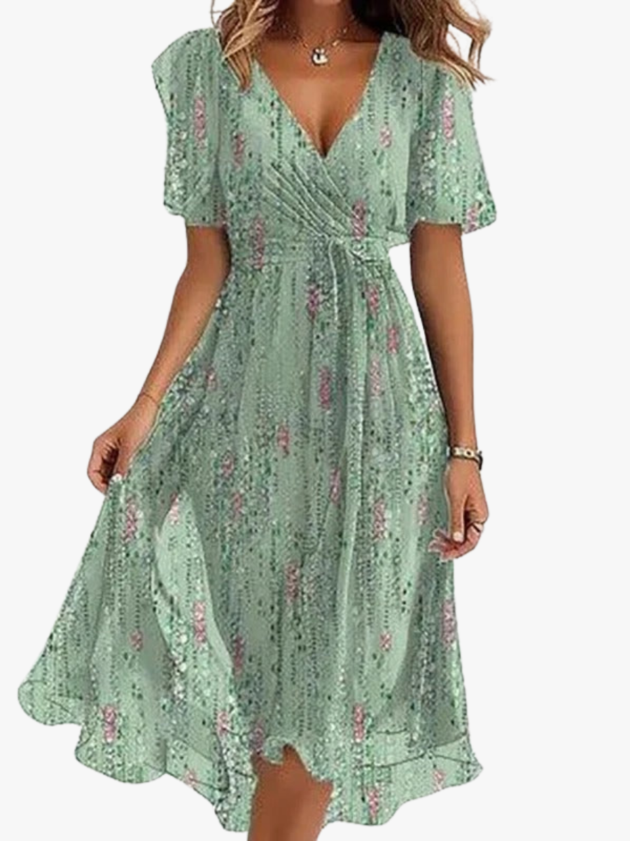 Women's Evening Midi Dress Outfit for Summer Holidays Weddings Parties and Everyday Wear