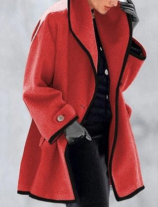 Women's Oversized Trench Coat Relaxed Fit Long Sleeve Open Front Casual