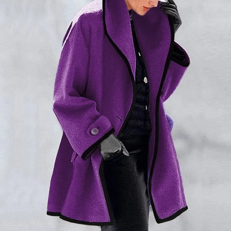 Women's Oversized Trench Coat Relaxed Fit Long Sleeve Open Front Casual