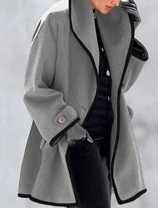 Women's Oversized Trench Coat Relaxed Fit Long Sleeve Open Front Casual