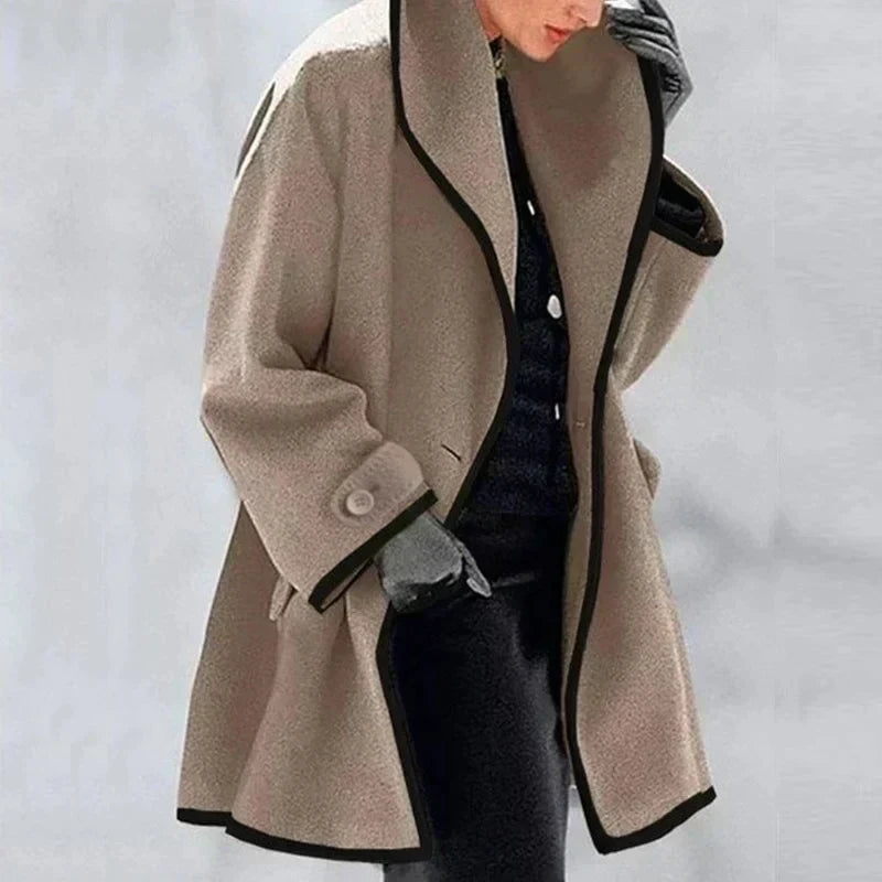 Women's Oversized Trench Coat Relaxed Fit Long Sleeve Open Front Casual