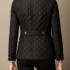 Women's Quilted Puffer Jacket Relaxed Fit Long Sleeve Zipper Closure Casual Outerwear