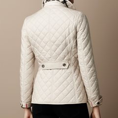 Women's Quilted Puffer Jacket Relaxed Fit Long Sleeve Zipper Closure Casual Outerwear