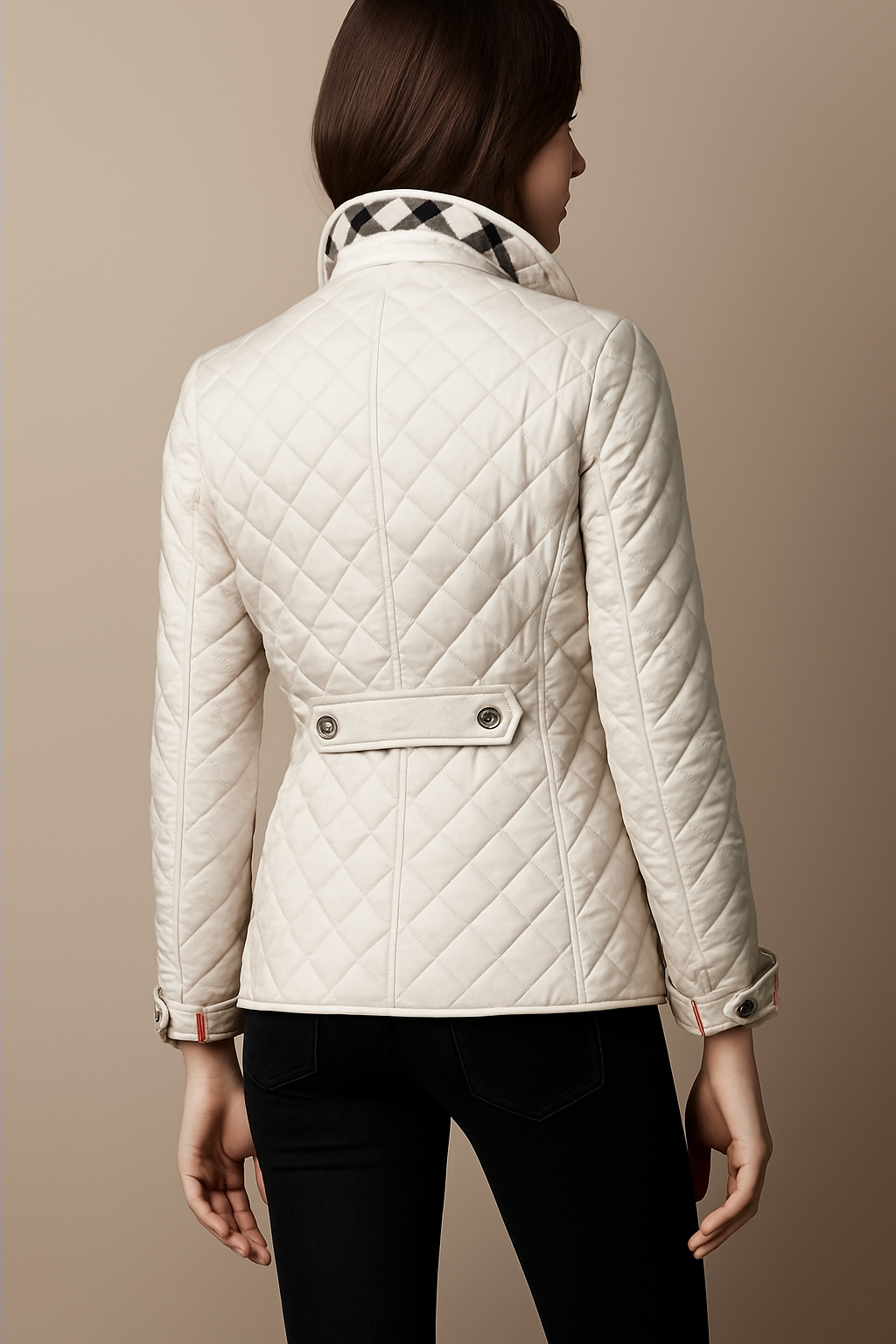Women's Quilted Puffer Jacket Relaxed Fit Long Sleeve Zipper Closure Casual Outerwear