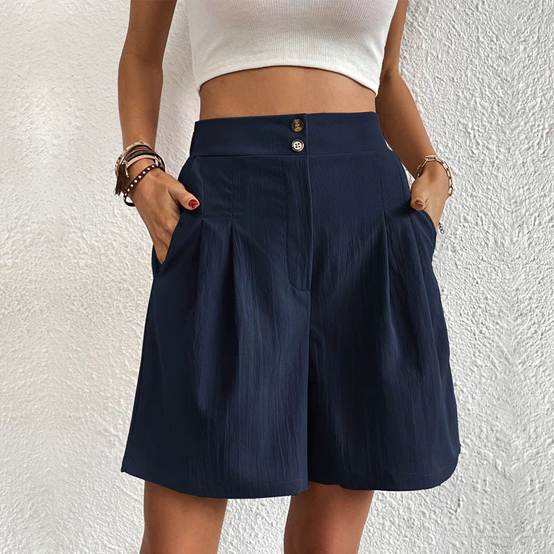 Women's Pleated High Waist Wide Leg Shorts Outfit for Work Casual Days Holidays and Everyday Wear