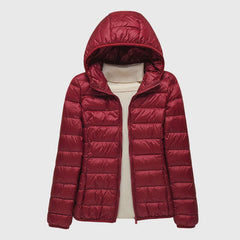 Women's Quilted Puffer Jacket Zip-Up Front Casual Layering Stylish Outdoor