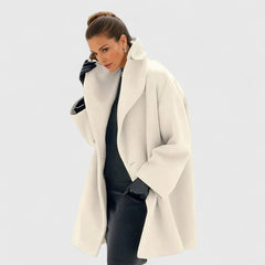 Women's Elegant Overcoat Tailored Fit Long Sleeve Classic Styling Everyday