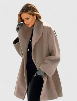 Women's Elegant Overcoat Tailored Fit Long Sleeve Classic Styling Everyday