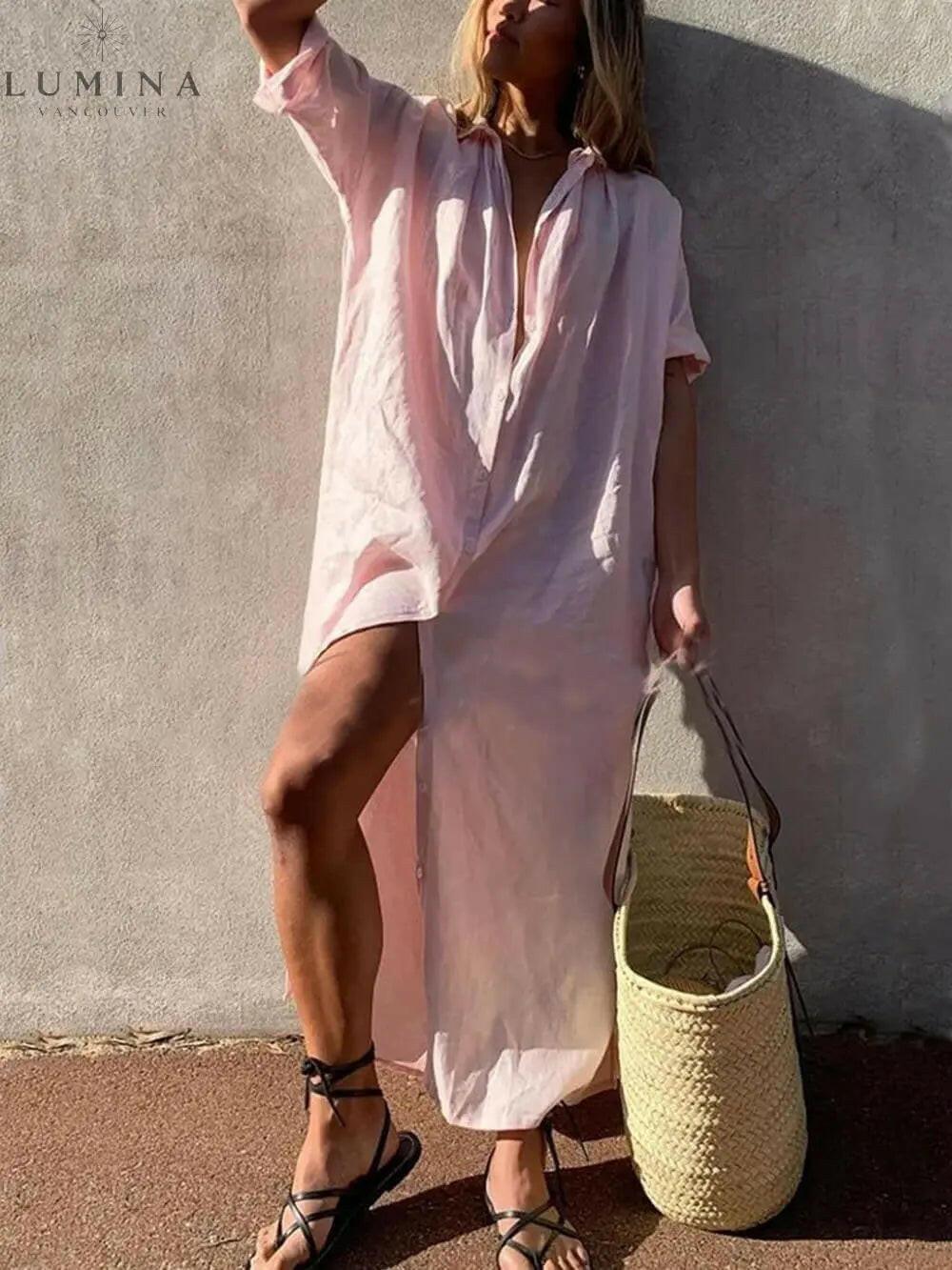 Women's Loose Cover Up Dress Outfit for Summer Holidays Weddings Parties and Everyday Wear