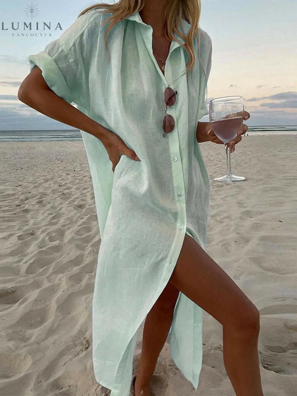 Women's Loose Cover Up Dress Outfit for Summer Holidays Weddings Parties and Everyday Wear
