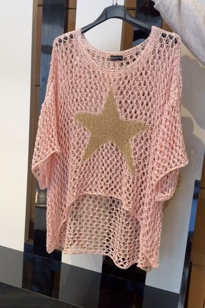 Women's Crochet Knit Top Knitwear for Autumn Winter Layering Cosy Days and Everyday Wear