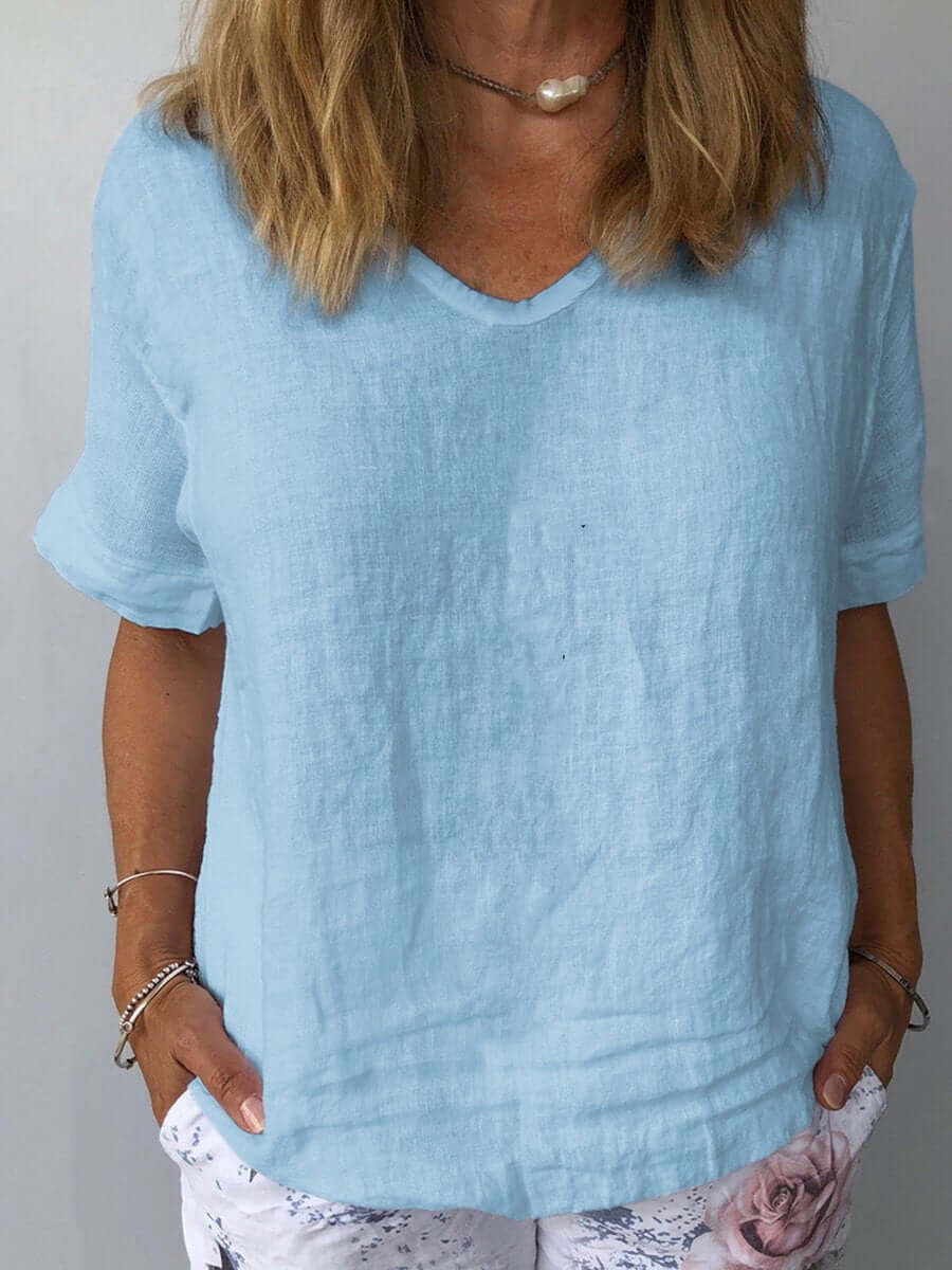 Women's Casual T-Shirt Short Sleeve Outfit for Work Brunch Casual Days and Everyday Wear