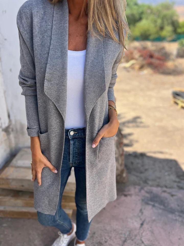 Women's Casual Long Cardigan Open Front Lightweight Relaxed Everyday Wear