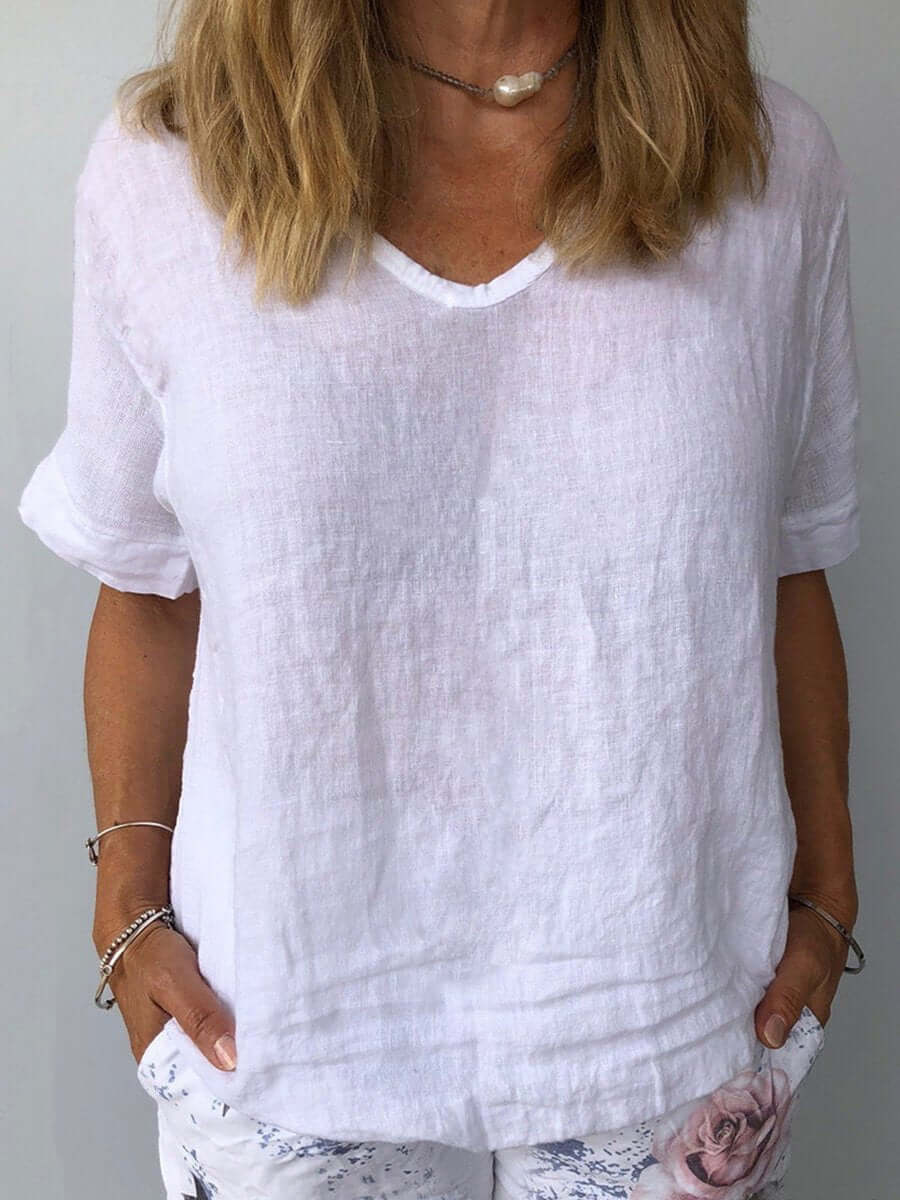 Women's Casual T-Shirt Short Sleeve Outfit for Work Brunch Casual Days and Everyday Wear