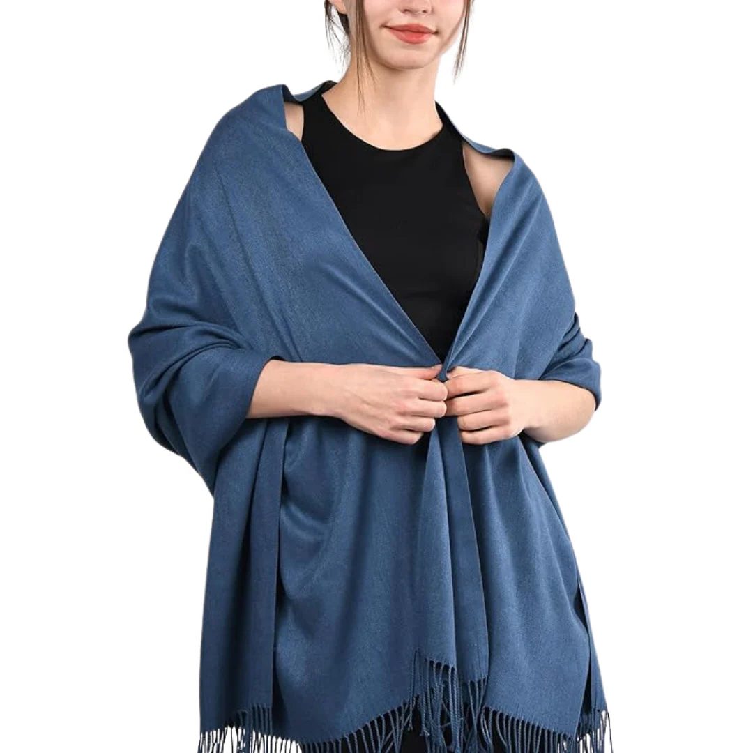 Women's Fringe Wool Scarf Shawl Cozy Layering Accessory Everyday Style