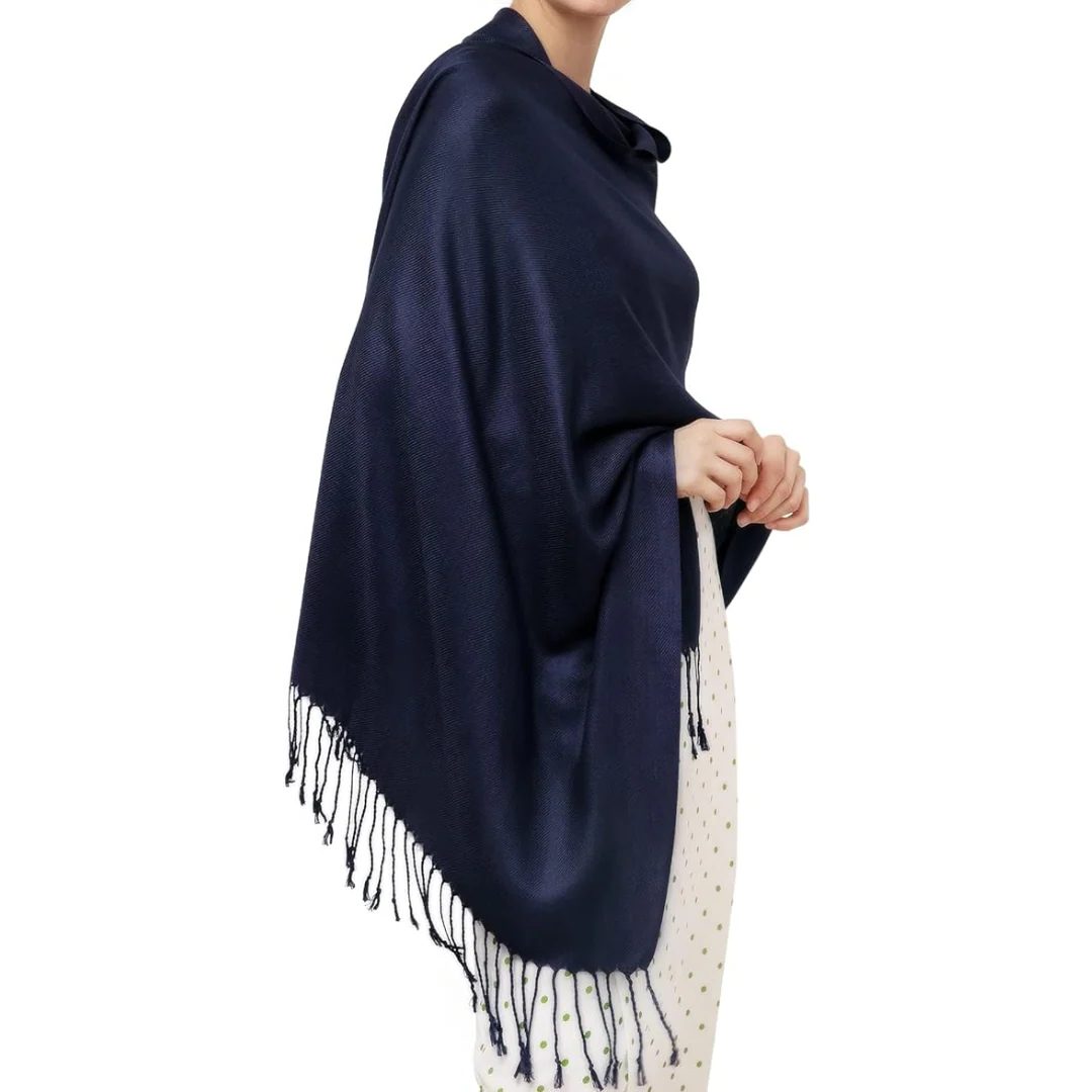 Women's Fringe Wool Scarf Shawl Cozy Layering Accessory Everyday Style