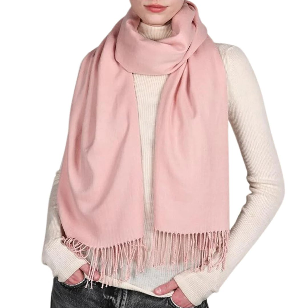Women's Fringe Wool Scarf Shawl Cozy Layering Accessory Everyday Style